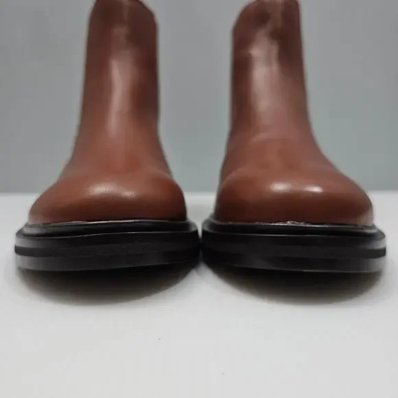 NEW Madewell The Benning Chelsea Ankle Bootie Size 8.5 Cinnamon Brown Leather - Picture 6 of 13